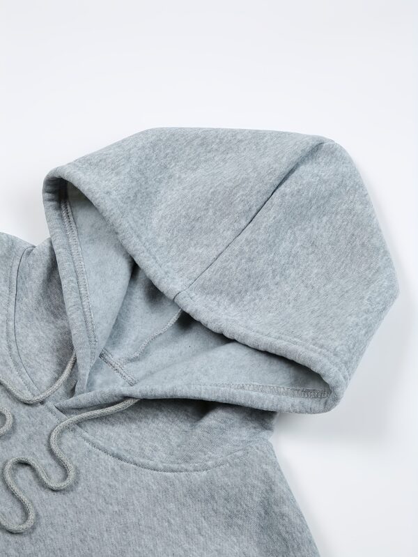 Men'S Casual Hooded Sweatshirt with Front Fleece Lining - "Eden" Print, Gray, Long Sleeve, All-Season Comfort, Regular Fit for Ages 18-40, Comfortable Clothing | Casual Style | Polyester Blend - Image 9