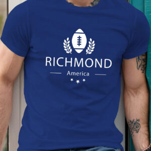 Richmond America Graphic Print Men's Casual Short Sleeve T-Shirt - 100% Polyester, Lightweight Summer Tee with Football Design, Machine Washable, Round Neck, Geometric Pattern, Ideal for Casual Attire, Sports Fan Apparel | Bold Geometric Design | Lightweight Tee