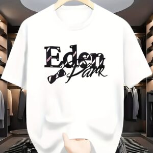 Men's Casual Summer T-Shirt - Breathable Short Sleeve Round Neck Tee with EDN UNION PARIS Geometric Letter Print, White Regular Fit for Casual Attire, Machine Washable Top