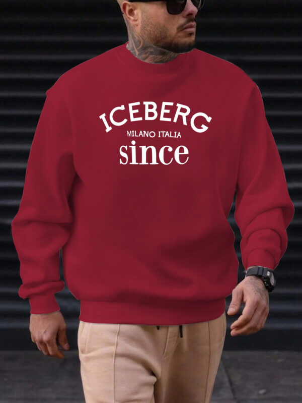 Men'S Casual Fashion Sweatshirt with ICEBERG SINCE Design - Image 9