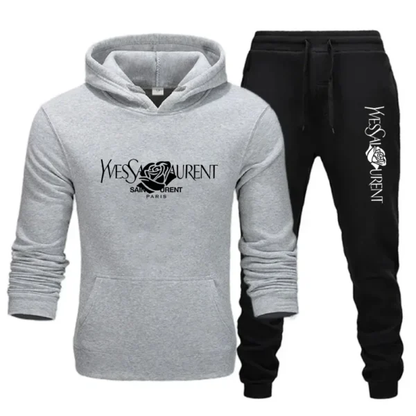 2025 Men's Casual Sports Suit with Hoodie and Sweatpants for Autumn and Winter Outdoor Sports Fashion Men's Clothing. - Image 5