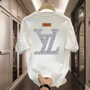 Olai select printed round neck 2025 new heavy cotton men's and women's T-shirt short sleeve summer - zinifashion 18