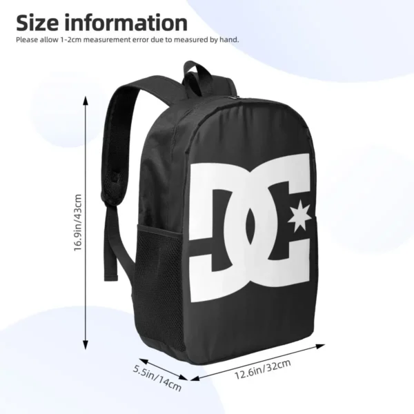 DC Shoe Co Woman Backpacks Boys Girls Bookbag Fashion Students School Bags Portability Travel Rucksack Shoulder Bag - zinifashion 1524 - Image 2