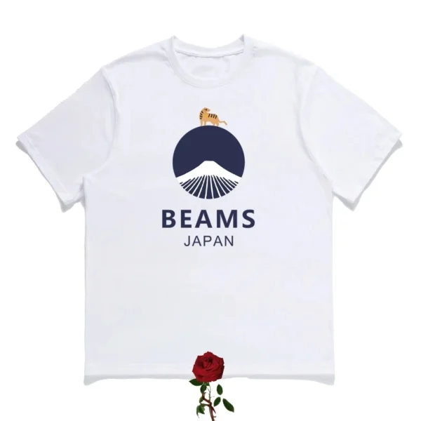 High Quality Animal Mount Print Beams T-shirts Men Women Casual Loose Round Neck Short Sleeve BEAMS JAPAN Top Tees - Image 5