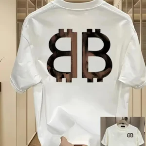 Women's 2025 New American Trend Letter Pattern Printed Short Sleeve Breathable Casual Street Style Cotton T-Shirt Couple Jacket