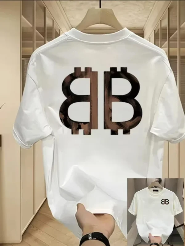 Women's 2025 New American Trend Letter Pattern Printed Short Sleeve Breathable Casual Street Style Cotton T-Shirt Couple Jacket