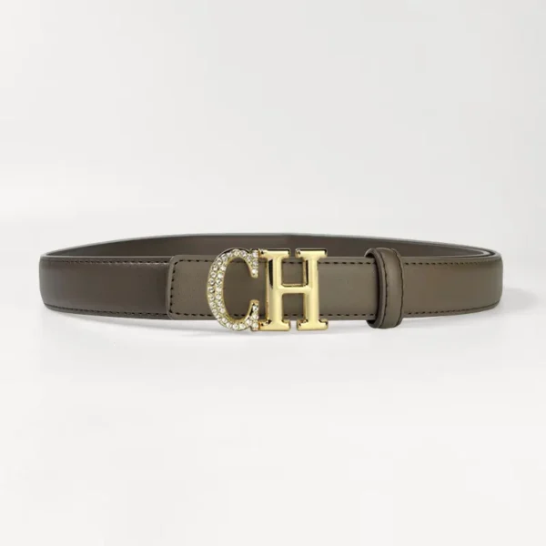 2025 women's genuine leather belt smooth buckle men's/women's fashionable casual business style belt suitable for jeans Y2K belt - zinifashion 200000297 - Image 3