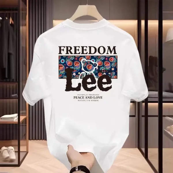 Explosive Heavy Cotton Short Sleeve T-shirt Summer Men's and Women's Top Fashion Brand Round Neck Casual Loose . - Image 2