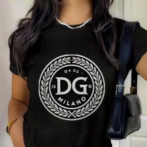 2025 D-G Women's T-Shirt Short Sleeve Cotton Tees High Quality Luxury Brand T-shirt Unisex Streetwear Y2k Clothes Summer Tops - zinifashion 201768104