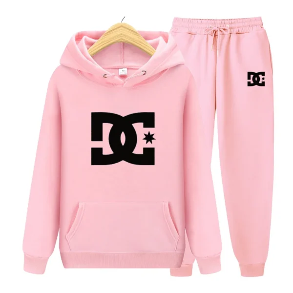 Men's New Letter Printed Hooded Sweatshirt+Pants Autumn/Winter Hooded Pullover Casual Sports Fashion Street Couple Loose Suit . - Image 5