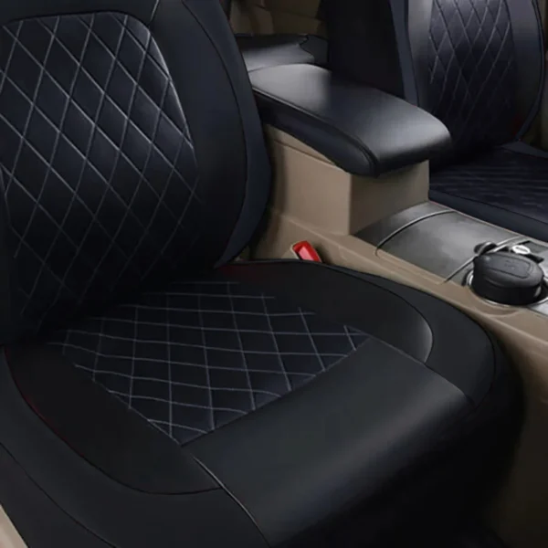 All Season Quited PU Leather Car Seat Cover Full Surrounded Seat Protector Waterproof Universal Fit Sedan Suv Pick-up Truck Seat - AliExpress - Image 6