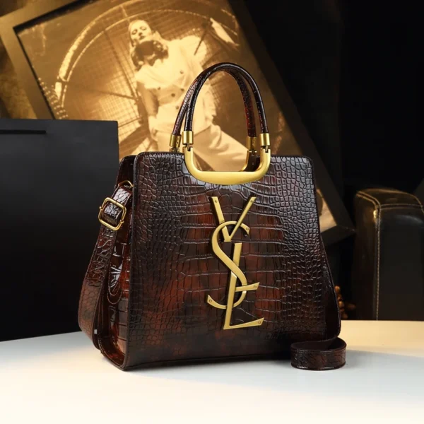 High-grade light luxury handbag 2024 new autumn and winter fashion Tote bag women's crocodile print single shoulder crossbodybag - Image 4