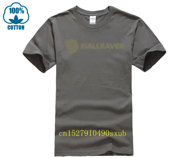 Fjall Mens T-Shirt Awesome Short-Sleeve Tee Shirt Man Printed Basic 100% Cotton Tops & Tees TEE Raven T-Shirt. - Image 2