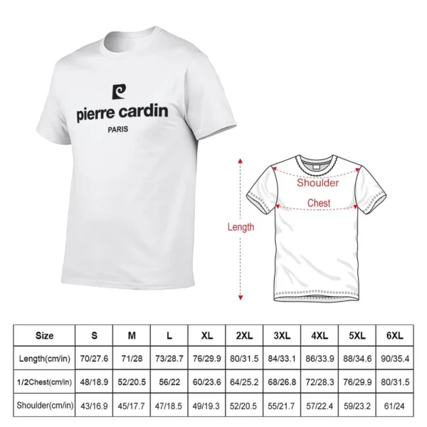 New Pierre Cardin T-Shirt tops hippie clothes oversized t shirt men - Image 2
