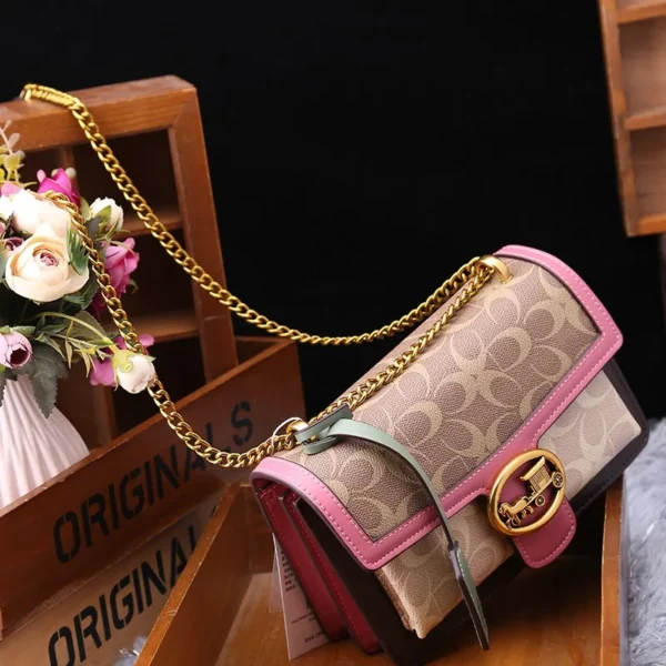 Light luxury women's bag 2025 new high-end color contrast single shoulder underarm bag designer fashionable crossbody small squa - zinifashion - Image 5