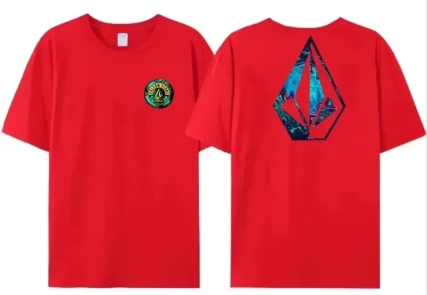 Volcom Obsidian T-shirt Women's Men's Clothing Cotton Short Sleeve Top Summer Fashion High Quality Crewneck T-shirt - zinifashion 201355758 - Image 5