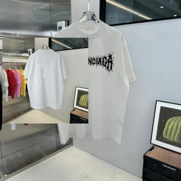 2025 Summer Luxury Brand Y2K Top T-shirt Pure Cotton Printing Simple Style Casual Business Large Size Men's and Women's T-shirt - zinifashion 18 - Image 2