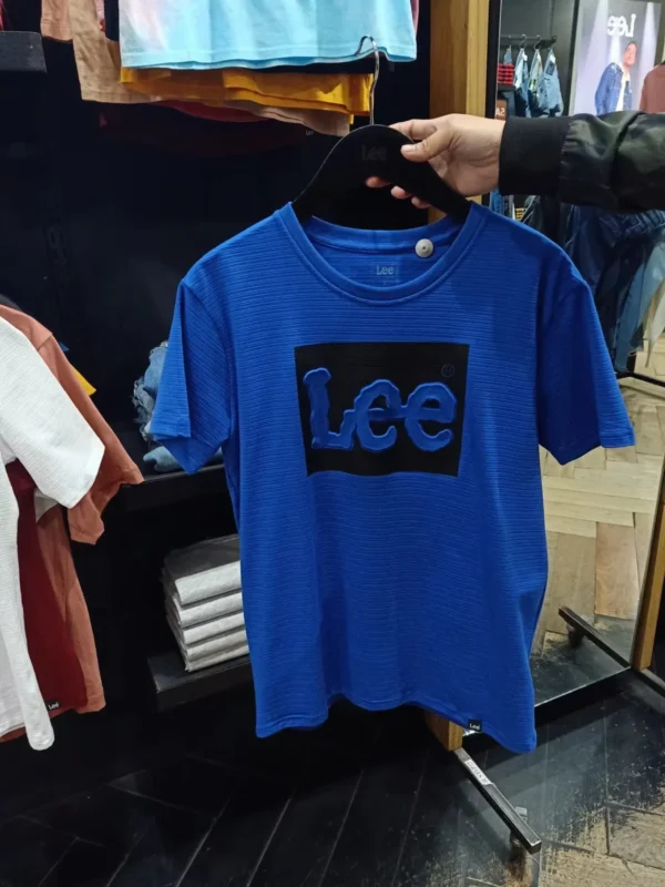 2024 International Brand LEE Printed Short sleeved T-shirt for Men, made of 100% pure cotton, round neck, loose fit, plus size - zinifashion 200000343 - Image 4