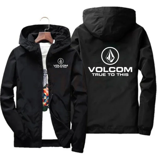 Men's VOLCOM spring autumn Outdoor High Quality Men's Sunscreen Jacket Sports Mountain Hooded Windproof Fashion Casual Jacket - zinifashion 200000343 - Image 3