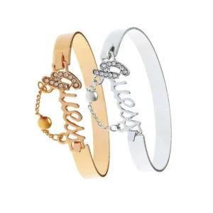 Women's Metal Bracelet Letter Design Chain Tassel Alloy Band Crystal Charm Hot Selling Jewelry Fashion Jewelry - zinifashion 36