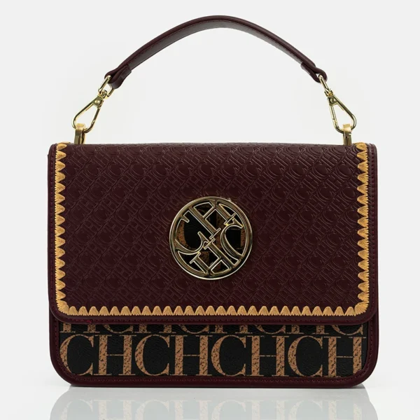 CH Solid Design Shoulder Bag Dark Letter Embossed Ladies Party Bag Exquisite Luxury Brand Fashion Design Handbag Classic - Image 2