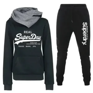 New Casual Sportswear Set for Women Heartbeat Frequency Print Hoodie Sweatshirt Trendy Clothing Spring Autumn Winter