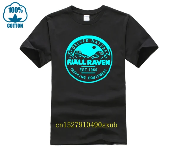 Fjall Forever Nature Badge Raven T-shirt Pop Trend Splicing Best Seller Tee .