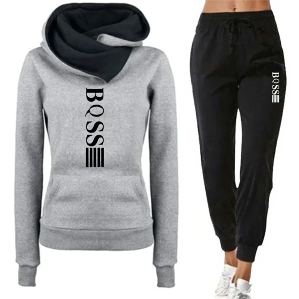 Womens Tracksuit Autumn Winter Warm Hooded Sweatshirts Female Jogging Sweatpants Fashion Versatile Woman Clothing Sports Outfits. - Image 3