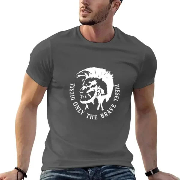 T-Shirt for men graphic New Outfits only the brave Estilo graphic tee oversized men clothing harajuku vintage Casual streetwear - zinifashion 200000343 - Image 4