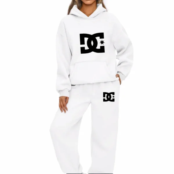 Women Tracksuit Printing Hooded Sweatshirt Sweatpant Versatile Casual Jogging Pullovers Sport Trousers Outfits S-3XL - Image 2