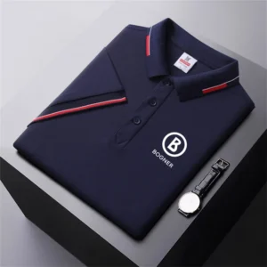 Summer high-end men's polo shirt quick-drying breathable casual fashion business sports short-sleeved POLO shirt men's clothing .