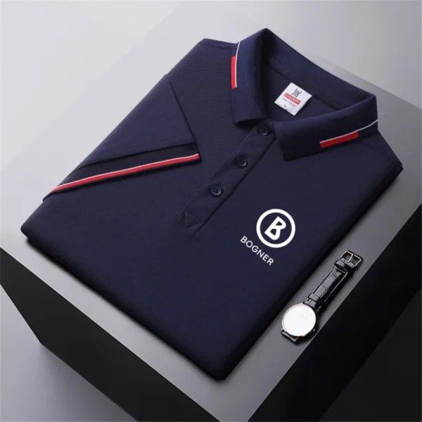 Summer high-end men's polo shirt quick-drying breathable casual fashion business sports short-sleeved POLO shirt men's clothing .