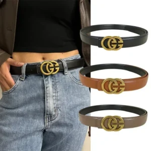 GG fashion cowhide real leather belt for women luxury desiner Unisex men's belt elegant girdle belt female jeans waistband - zinifashion 200000297