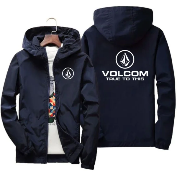 Men's VOLCOM spring autumn Outdoor High Quality Men's Sunscreen Jacket Sports Mountain Hooded Windproof Fashion Casual Jacket - zinifashion 200000343 - Image 2