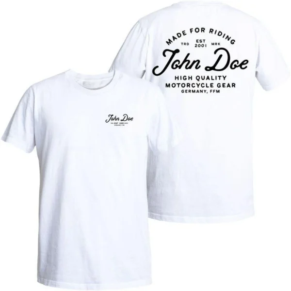 T-shirt John Doe "JD" Motorcycle Top Summer Luxury Brand Cotton Men's and Women's T-shirt Motorcycle Short Sleeve .
