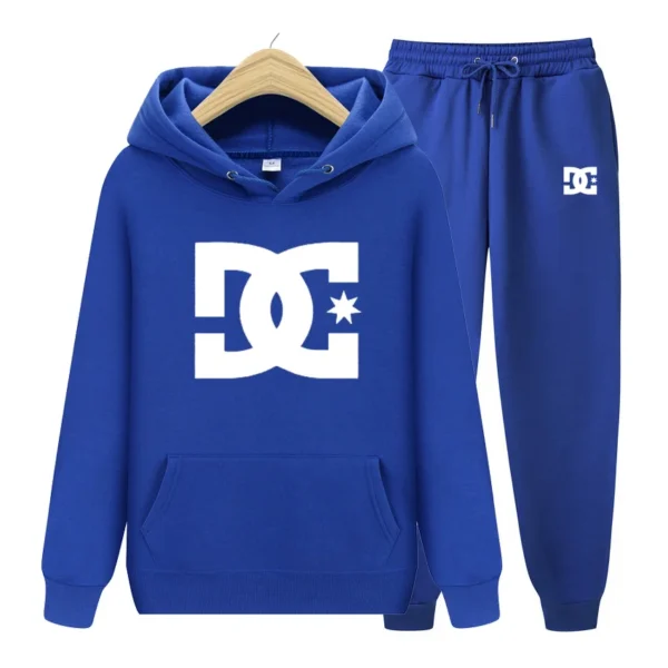 Men's New Letter Printed Hooded Sweatshirt+Pants Autumn/Winter Hooded Pullover Casual Sports Fashion Street Couple Loose Suit . - Image 2