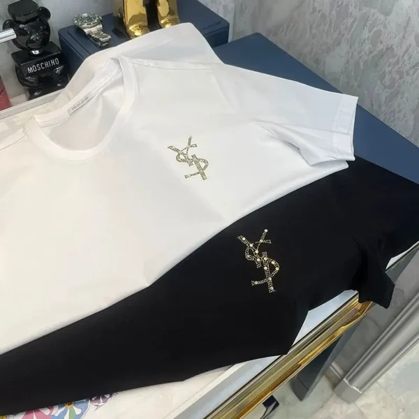 Summer men's mercerized cotton short-sleeved T-shirt high-quality big-name English exquisite fashion trend slim-fitting tide t - zinifashion 200574005 - Image 4