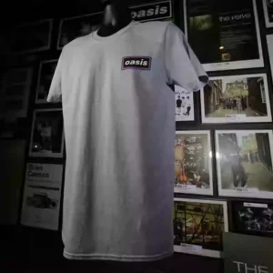 2025 New Oasis Rock Band Vintage American Retro Loose Men's and Women's Straight Spray Short-sleeved T-shirts - zinifashion 200000343