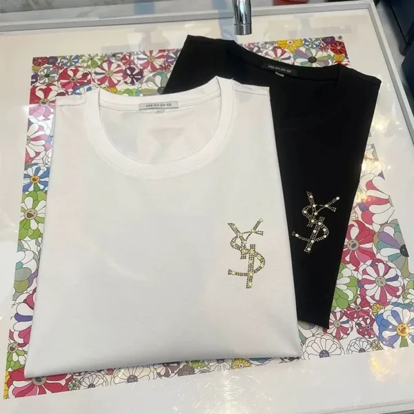 Summer men's mercerized cotton short-sleeved T-shirt high-quality big-name English exquisite fashion trend slim-fitting tide t - zinifashion 200574005 - Image 6