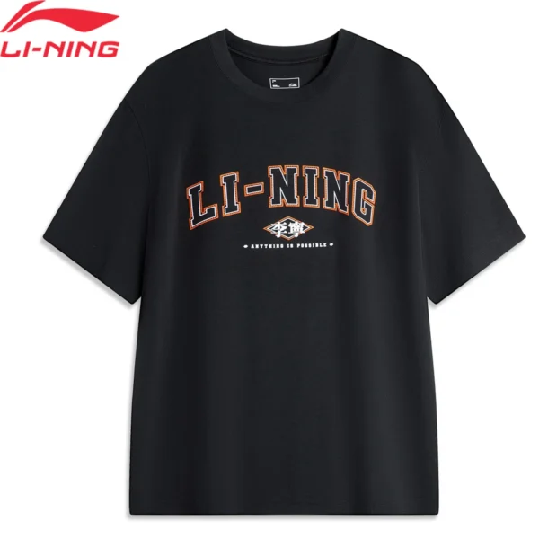 Li-Ning Men Sports Style T-Shirt AT DRY FREEZE 56%Modal 44%Polyester Breathable Loose Fit LiNing Short Sleeve Tee AHSU533 - zinifashion 201768104