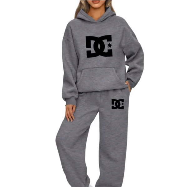 Women Tracksuit Printing Hooded Sweatshirt Sweatpant Versatile Casual Jogging Pullovers Sport Trousers Outfits S-3XL - Image 6