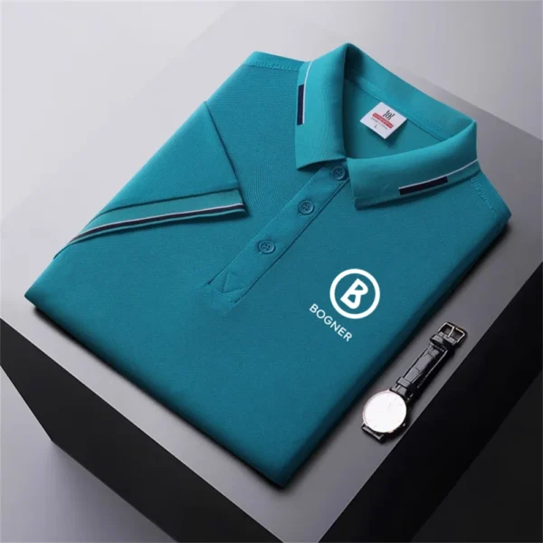 Summer high-end men's polo shirt quick-drying breathable casual fashion business sports short-sleeved POLO shirt men's clothing . - Image 2