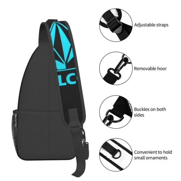 Custom Volcoms Logo Sling Chest Bag Customized Shoulder Crossbody Backpack for Men Traveling Daypack - Image 5