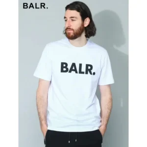BALR. Brand letter-printed crew neck summer short-sleeved cotton loose and breathable T-shirt large size men's casual style top .