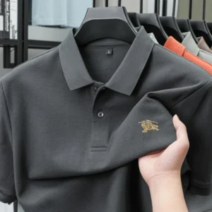 100% pure cotton fashionable men's short sleeve polo shirt 2025 summer golf casual top high-end brand embroidered design Tshirt - zinifashion 200000343