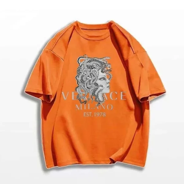 2025 high luxury brand casual T-shirt women's pure cotton men's short-sleeved top soft and breathable summer fashion street wear - Image 3