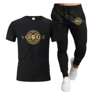 Men's Printed Fitness Tshirt and Pants Set, Urban Tracksuit, Men's Running Wear, Intel Suit .