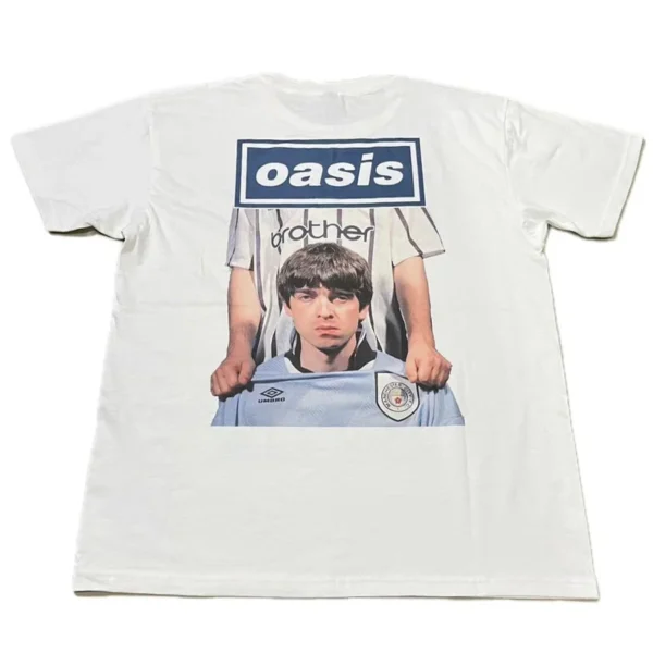 2025 Summer Oasis Band Rock T-shirt Retro Punk Print T-shirt Loose Breathable Casual Short Sleeve T-shirt Camisetas Surf Hombre - zinifashion - Image 3
