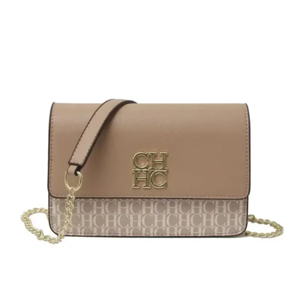 CH Multi Embossed Ladies Handbag Classic Ladies Crossbody Bag Ladies Shoulder Bag Fashion Luxury Brand Pure Color Design - zinifashion 1524 - Image 6