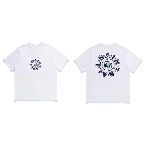 2025 New Summer ALL SAINTS T-shirt Men's and Women's Street Humorous Dress Classic Letter Logo Printed Short Sleeve Top - zinifashion 200000345